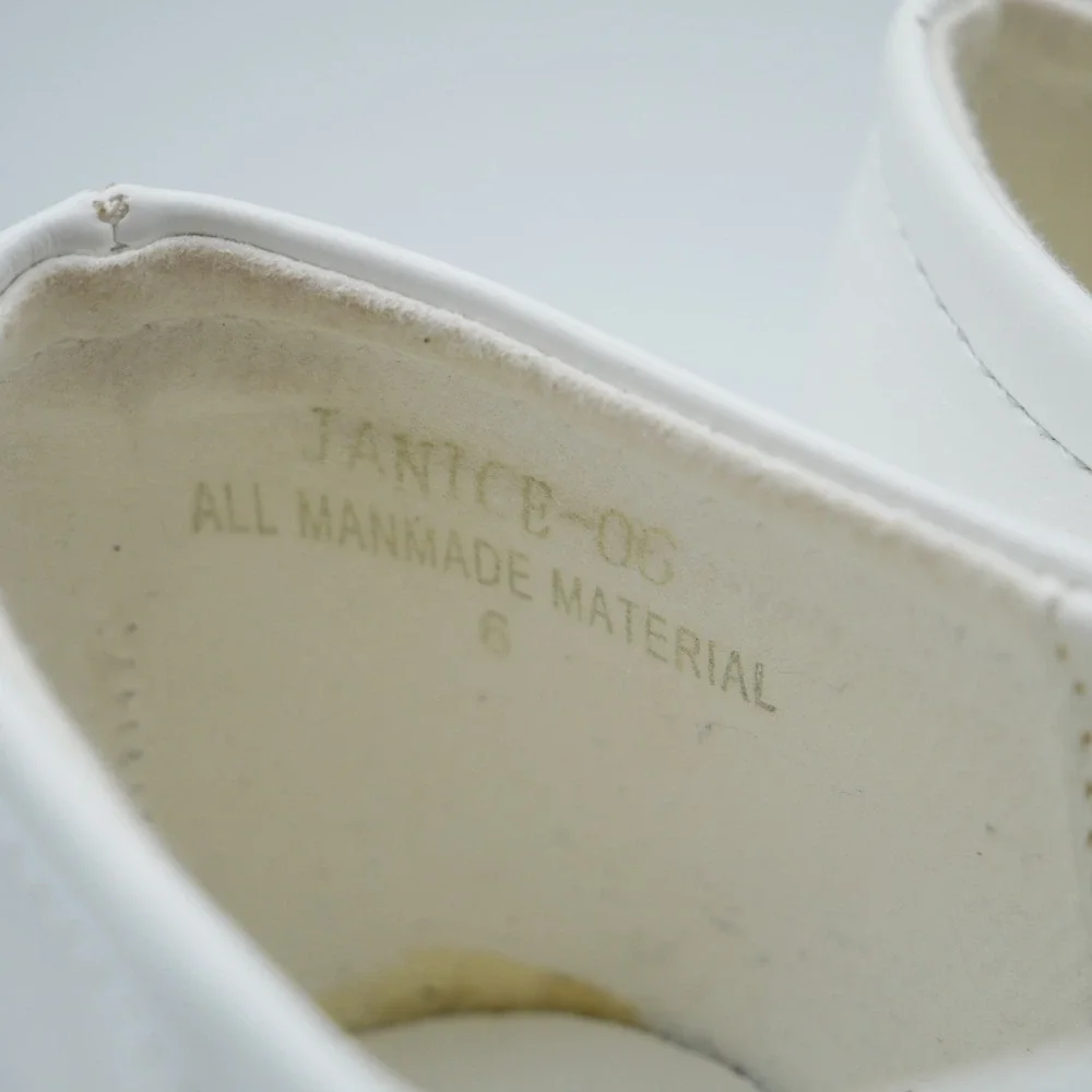 Glister Janice-06 Womens White Patent Cap Toe Platform Oxford Shoes Size 6